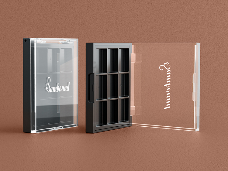 九宮格透明蓋眼影盤包裝注塑件 九宮格透明蓋眼影盤包裝注塑件