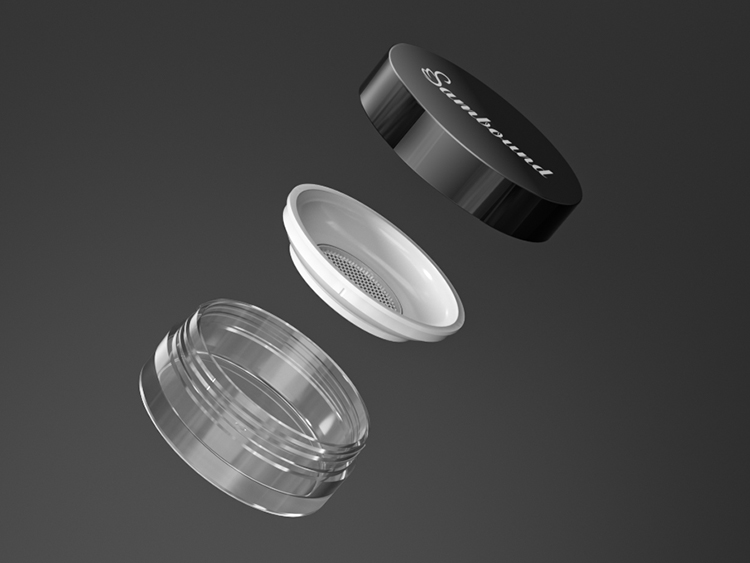 高透明帶濾網(wǎng)散粉分裝盒注塑件 高透明帶濾網(wǎng)散粉分裝盒注塑件