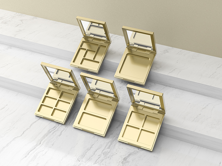 仿皮革紋理四色眼影盤包裝加工定制 仿皮革紋理四色眼影盤包裝加工定制